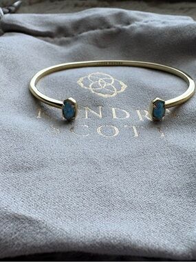 Kendra Scott Emilie Cuff Bracelet with 
Light Blue Lab Grown Opal